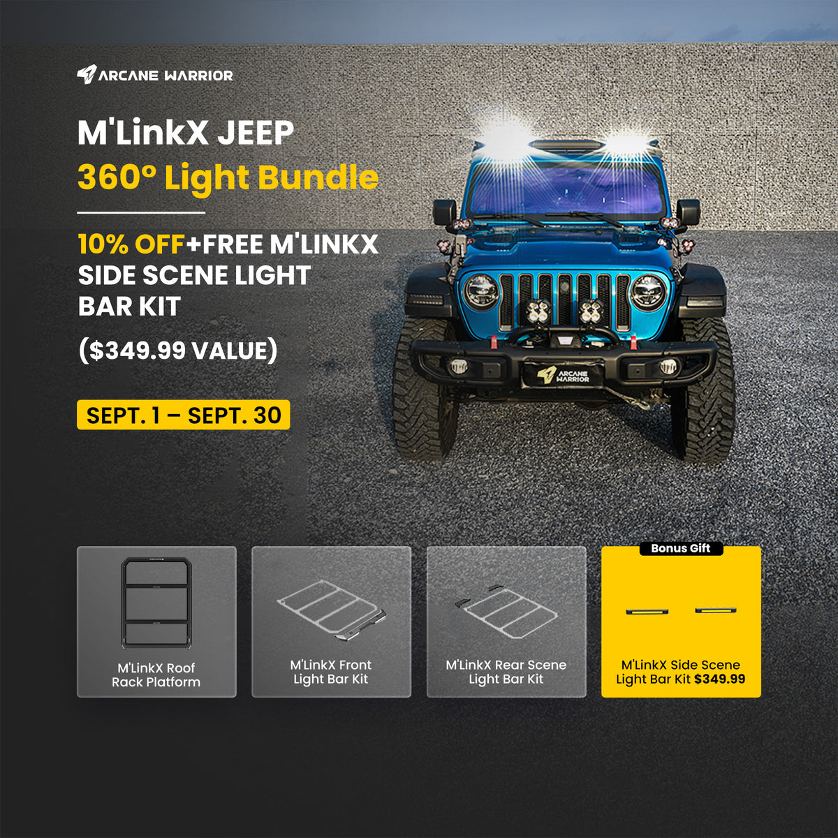 M'LinkX JEEP 360° Light Bundle